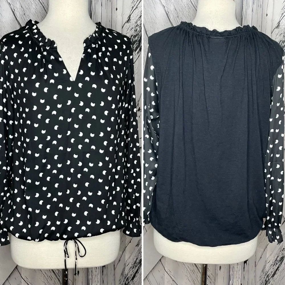 Dolan Left Coast Collection Blouse Moons Sz 8